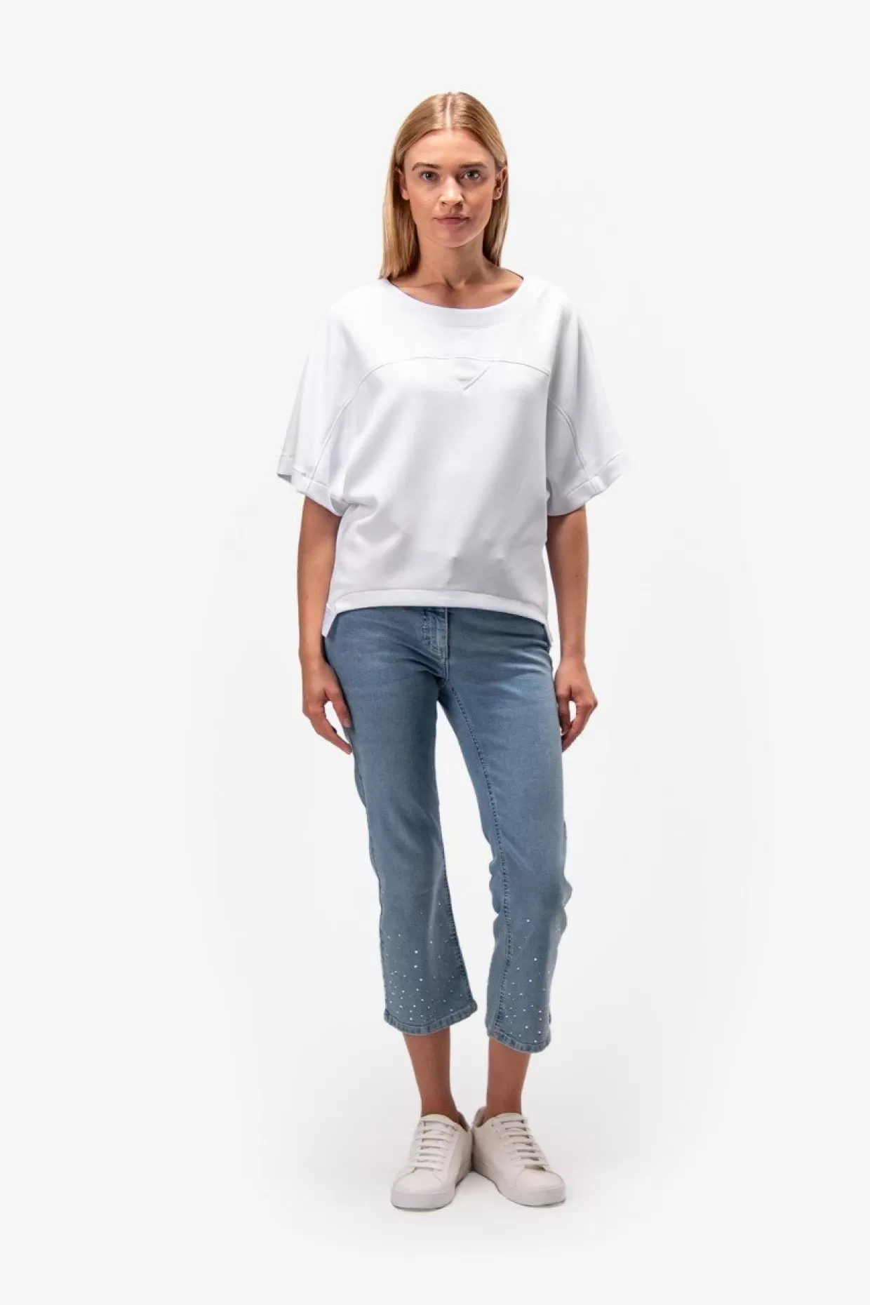 Kurzarm-Sweatshirt Mit Rundhalsausschnitt-Sportalm Best Sale