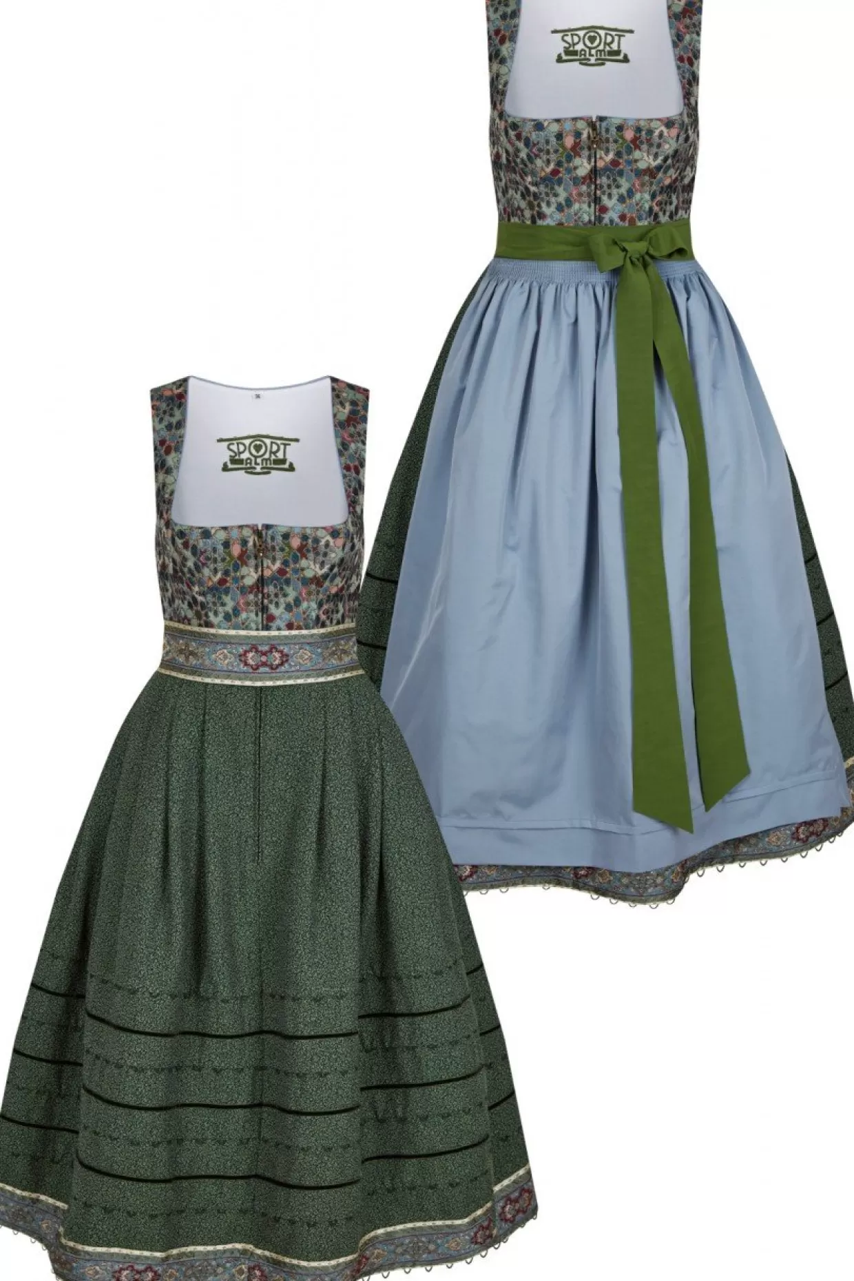 Traumhaftes Dirndl Mit Aufwendigem Rock Und Zusätzlichem Gürtel-Sportalm New